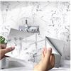 NUODWELL Adesivi per piastrelle di marmo per bagno cucina nuovo PVC impermeabile a prova di olio DLY bastone autoadesivo Blacksplash piastrelle adesivi 30 x 16 pollici (30x15cm(12x6) - 32PCS, DLS038)