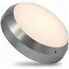 Generico Plafoniera Tonda Professionale Ø 288mm - Made in Italy | IP54 | E27 Affidabilità Italiana e Resistenza Indistruttibile per i tuoi spazi. (Grigio Met.)