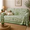 S&G Home Mezzero Copritutto Copridivano Copriletto Telo Arredo Puro Cotone 100% (Sterli Verde, Matrimoniale 250x260)