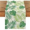 Brylleii Runner da Tavolo Lino Poliestere Moderno 40x100 cm Runner Tavola Verde Salvia Foglia Centro Tovaglia Decorazioni Lavabile Estivo Cucina Decorazione per Soggiorno Mobili Caffè Primaverile