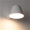 Alpinaluz Applique da parete bianco dal design moderno tipo di faro - Schermo conico inclinato, luce interna decorativa per testiera del letto, camera da letto, corridoio o soggiorno, attacco E14 LED