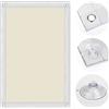 OBdeco M04/304 - Tenda termica oscurante al 100%, per finestre da tetto Velux, protezione dal calore senza fori, con ventose, colore beige, 60 x 73 cm