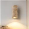 kaixunl Lampada a parete Pietra Gialla Travertino Applique Wabi-sabi Lampade in Pietra Forma di Pilastro Rettangolare Applique luci calda per camera da letto sala da pranzo cucina ingresso corridoio