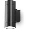 Gea Led Applique Led Gea Led Lily B Ges1065 Gu10 Ip54 Antracite Lampada Parete Alluminio Biemissione Moderno