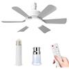UOEONR Ventilatore da soffitto con luce e telecomando, E27 dimmerabile, ventilatore da soffitto LED, 3 velocità e tempistica, 45 cm, ventilatore con luce per soggiorno, camera da letto, letto (E27+B22