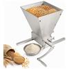 CLKAX Macinino manuale per cereali, 4 l, per farina d'avena con rulli in acciaio al carbonio, regolabile da 0 a 2,5 mm, manovella o trapano, macinino per cereali per birra e cottura