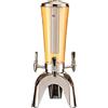 SERUMY Dispenser per Birra Dispenser di Birra da 3 Litri con Rubinetto Torre di Birra illuminata Commerciale con ghiaccioli Rimovibili for casa, Ristorante, Hotel Distributore da Bevande (Color : Silver)