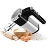 HUHUJINGE Sbattitore Elettrico Professionale da 500 W, Potente Frusta A 7 velocità, Include Fruste E Ganci per Impastare per La Cottura in Cucina, Torte, Crema All'uovo, Nero,Nero,outstanding78