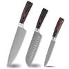 Generico Set Coltelli Cucina 3 Pezzi Multiuso Acciaio Inox, Chef Santoku e Utility, Coltelli Cucina Professionali per Carne Verdure Pesce, Lama Affilata, Idea Regalo