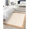 Aizza Trends Tappeto indiano fatto a mano in iuta naturale con interno intrecciato - Tappeto in iuta - Tappeto da pranzo - soggiorno - Dimensioni tappeto - 90 cm x 120 cm