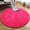 Liveinu Tappeto Shaggy Rotondo Tappeti Soggiorno Pelo Lungo Antiscivolo Lavabili Moderni Moquette Ø 100 cm Rosso Rosa
