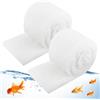 CYIOU 2 Pezzi Spugna Filtro Acquario 2M Lana di Perlon Filtri Acquario Tagliabile a Piacere Bianca Accessori Filtraggio per Acquario Laghetto Aria Condizionata Pesci