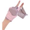 IRFHDCX Guanti Per Palestra Guanti fitness antiurto resistenti all'usura antiscivolo for mezze dita da donna for ciclo di yoga con allenamento kettlebell(Grey,L)