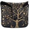 aidingzhi Moon Golden Tree Of Life - Coprimazza per putter da golf, con chiusura magnetica, impermeabile, in pelle sintetica