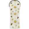 GuoChe Copritesta per mazze da golf, impermeabile, con targhette numeriche, per fairway in legno ibrido, api, amanti delle api, margherite, bianco