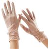 JPSSJGYH Guanti floreali di pizzo da donna, guanti a schermo tattile di protezione UV estiva, guanto traspirante antiscivolo leggero (Black,One size)