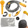 Generico Doccia Portatile - Kit Multifunzione Elettrico 12V | Pompa Doccia da Campeggio, Pompa Motore 540 ABS Ad Alta Testa Irrigatore A, per Campeggio Camper Moto Autolavaggio Spiaggia Viaggi