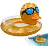 Generico Galleggiante gonfiabile per piscina con anatre - PVC, zattera a ciambella con tubo ad anelli | Design vivace, galleggiabilità stabile, divertente gonfiabile giocattolo acquatico per bambini, ad