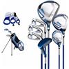 SZLIFE Set golf junior completo, mazze golf bambini in fibra di carbonio per ragazzi 150-165cm, mazze da golf destrimani