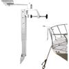 Generic Staffa per ecoscandaglio, telescopico girevole a 360 gradi, supporto portatile per ricerca di profondità - per barca marina all'aperto paddle track rail poppa prua deck console traina navigazione