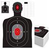 ADCSHOP 25 bersagli da tiro Silhouette in carta 58 x 89 cm - Confezione da 25 pezzi - Bianco da allenamento con 2 zone differenziate e punteggiabili - per pistola, fucile, aria compressa, BB e Airsoft