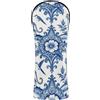 GuoChe Copritesta da golf impermeabile con targhetta numerica per conducente, in legno fairway ibrido francese blu toile cinese con fiori, scimmie leopardi