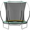 STAPERFO Trampolino da giardino senza molle, 183 cm, con rete di sicurezza, per bambini con tecnologia brevettata in fibra di vetro, design con cerniera senza cuciture, antiruggine e stabile, per esterni