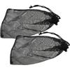 LALAFINA Sacchetti Rete Neri per Palline Sportive 2 Pezzi in Nylon Coulisse, Resistente e Ampia Apertura, per Golf e Attività Sportive Quotidiane