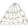ZHSOAO Rete da basket in ferro zincato antiruggine, 2 pezzi, rete in metallo for canestro per Canestri Interni ed Esterni(Gold Silver)