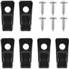 Luxshiny Gancio di Ancoraggio per Kayak in ABS Robusto Set da 6 Ganci e Viti per Attrezzatura da Pesca e Esterno