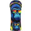GuoChe Copritesta per mazze da golf con targhetta numerica per driver ibridi e boschi da fairway Singe Monkey Dj écouteurs & Lunettes De Soleil Gorilla Fun