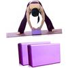 INOOMP 2 Blocchi Yoga Porpora in Schiuma Eva Ultra-leggeri e Resistenti, Supporto per Postura e Aiuto per Esercizi di Pilates e Stretching a Casa Colore Casuale