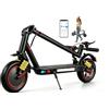 Tigoten 10 Pollici Monopattino Elettrico Adulti, Autonomia 30 km, Velocità Massima 25 km/h, Doppia Sospensione, Doppi Freni a Disco Anteriori e Posteriori, 3 Velocità, Design Pieghevole, Display LED, App-IPX5