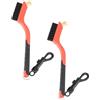 CAZSTYK Spazzola per Spazzole da Golf a Testa Lunga Spazzola da Golf a Doppia Faccia per Pulizie Scanalature delle con moschettone Clip per Borsa