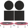Notoke Set di 4 toppe autoadesive in nylon di riparazione per trampolino quadrati e rotondi, per teli da salto, tappetini e reti trampolini, per riparare fori e crepe