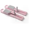KiBcsLic Simulatore Dischi Multifunzione Stepper Laterale Resistente Pedana Addominale Divisa per Casa, Con Timer E Maniglia, Rosa Chiaro