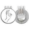 no/no OK Gesto Linea Disegno Modello Golf Ball Marker Cappello Cap Clip Smalto Magnetico