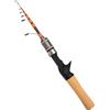 HEIBTENY Canna da pesca telescopica da 1,65 m, in fibra di carbonio, ultra leggera, 1,8-4,5 kg, peso dell'esca 1/32-1/4 once, 8 sezioni, lunghezza 35 cm, restringimento per acqua dolce (B)