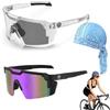 Generico Occhiali da ciclismo fotocromatici UV400,Occhiali da sole sportivi polarizzati per uomini donne,Occhialis Di Sicurezza Transition,per Ciclismo,Corsa,Pesca,Guida,Sport All'aperto，A-2