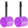 Auratrove Camera d'aria ultraleggera per bici in tpu da 22 g, ruota 451 da 20 x 1,0-1,5 pollici per mountain bike, valvola viola FV45 mm con freno a disco