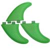 Spryflower Green G3 G5 G7 - Set di pinne da surf in fibra di vetro per tavole da surf, leggere, reattive, durevoli e robuste, massimizzano le prestazioni, adatte per shortboard, Funboard, Longboard (G5)