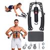 Abahub 2 in 1 con Resistenza Arm Trainer,Attrezzo per Pettorali Idraulico 10-200 kg Regolabile,Attrezzo per Pettorali Uomo,Arm blaster,Allenamento Addominale,Allenamento Casa/Ufficio/Viaggio