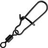 Spro Matt Black Easy Snap + Rolling Swivel - Snaps per pesca spinning, gancio per pesca spinning, vortice per luccio, dimensioni e portatile/contenuto della confezione: 1 + 8/9 kg/13 pezzi