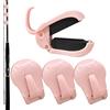 Generic Clip per canna da pesca, 4 pezzi, organizer portatile elastico, porta canne da pesca per barca, per spiaggia, riva, molo, piscina, ghiaccio, acqua salata, surf