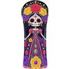 GuoChe Set di coperture per mazze da golf, in pelle di alta qualità, con targhette numerate, progettate per adattarsi a tutti i legni e conducenti Flower Woman Day of The Dead Dia De Los Muertos Catrina
