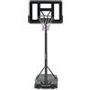 STAPERFO Canestro da basket con supporto, regolabile in altezza da 198 a 305 cm, supporto mobile con retro in PVC e rete resistente alle intemperie, supporto triangolare, base riempibile e ruote, per bambini e