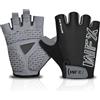 WFX Guanti da palestra per allenamento fitness, supporto per il polso, traspiranti, antiscivolo, con palmo imbottito in silicone, protezione extra grip, guanti per sollevamento pesi, per uomini e