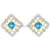 Artik Jewels Gemma Naturale Di Topazio Blu Con Gemelli In Argento Sterling 925 #1983