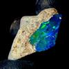 OPAL EMPIRE Opale Etiope Grezzo, Opale Naturale Nero Fuoco Pietra Preziosa 9,80 Ct 20X13 Mm