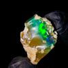 OPAL EMPIRE Opale Nero Etiope Grezzo, Gemma Di Opale, Opale Naturale Grezzo 11.5Ct 22x16 Mm
